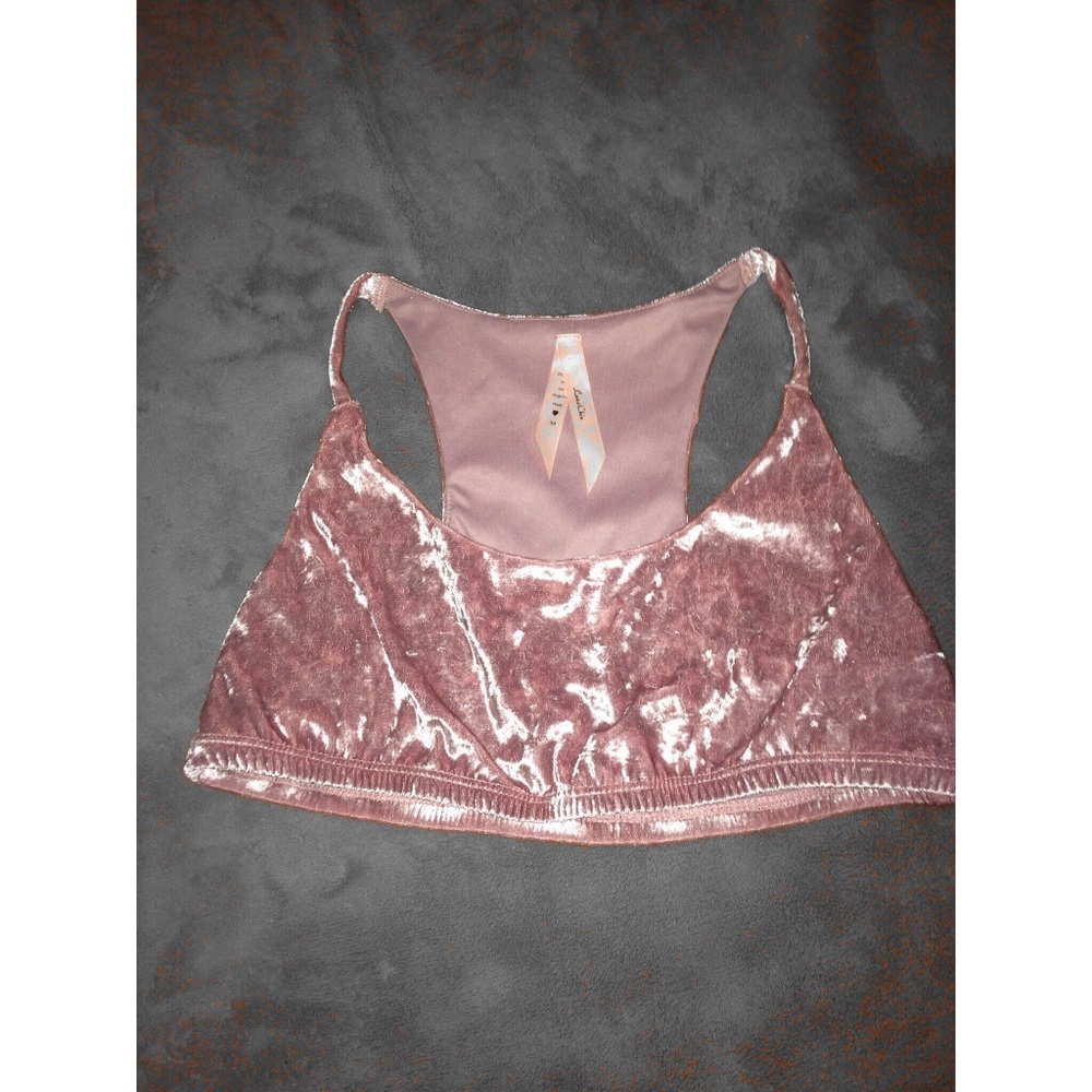 Pink velvet bra